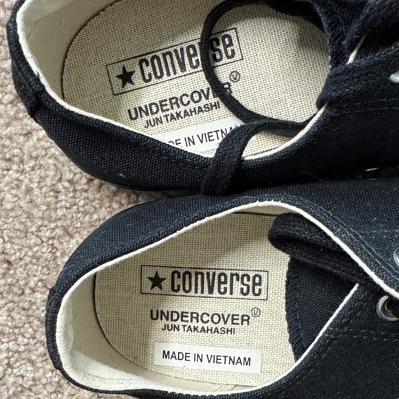 Converse Black Canvas Sneakers with White Soles - Picture 2 of 4